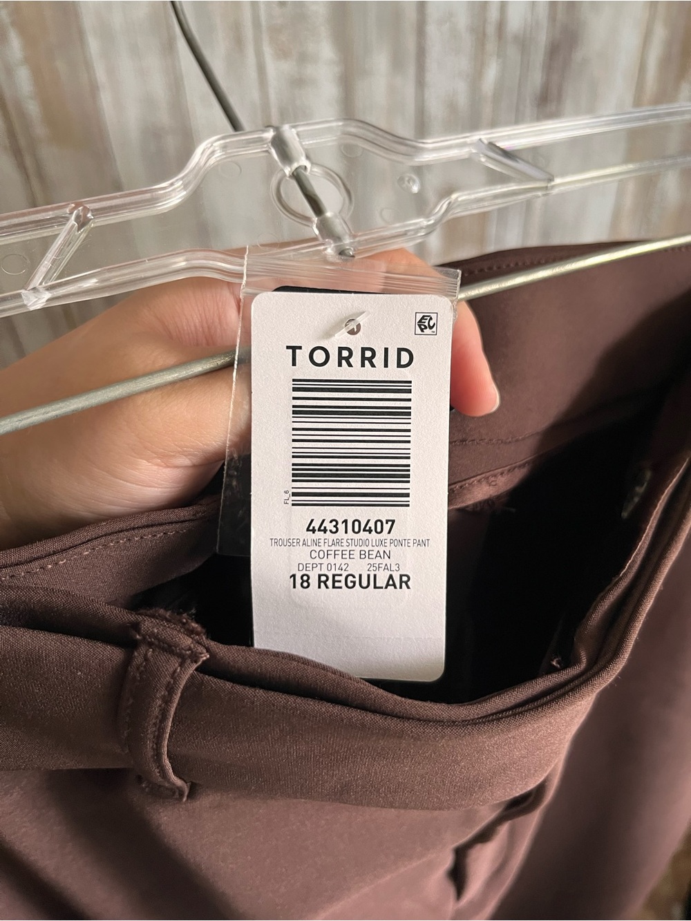 Torrid Studio Coffee Bean Luxe Ponte Flare Trousers Career Pants 18 NWT - Picture 9 of 9